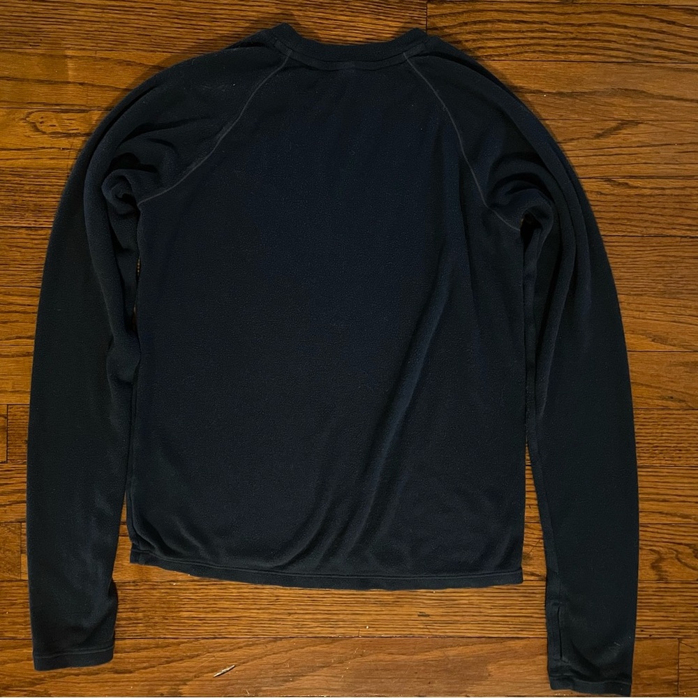 Uniqlo Blue HEATTECH Fleece Long Sleeve Pullover Thermal Top - Picture 4 of 7